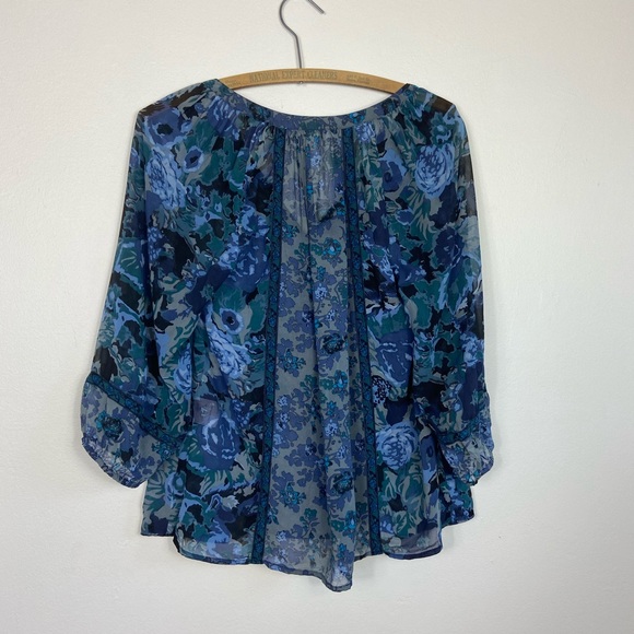 ✨Anthropologie Joie Silk Gloria Blue Top XS - Picture 6 of 12